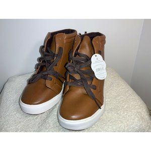 Brown High Top shoes-Big Boys Youth 4-NEW-Wonder Nation